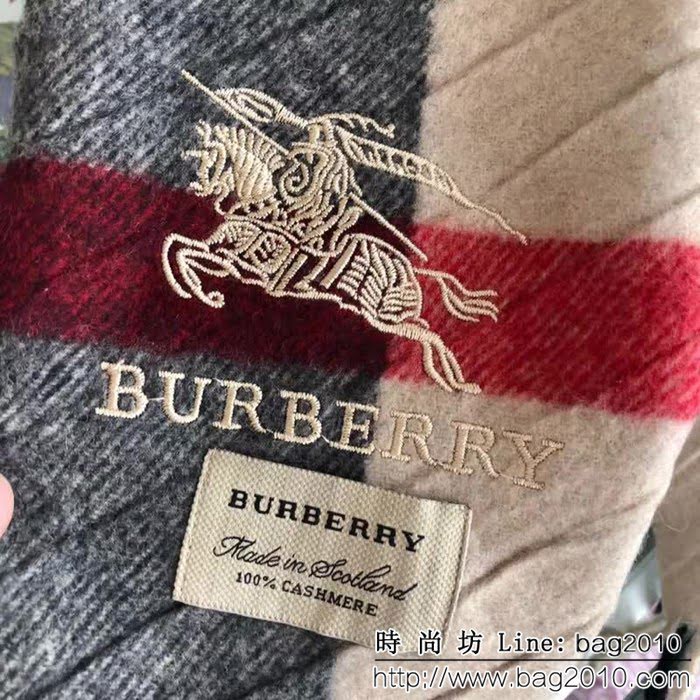 BURBERRY巴寶莉頂級高端貨 2017最新經典款羊絨圍巾 男女通用款 LLWJ6787